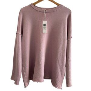 NWT EILEEN FISHER Organic Cotton High Crew Neck Box in Pink Women Size 1X